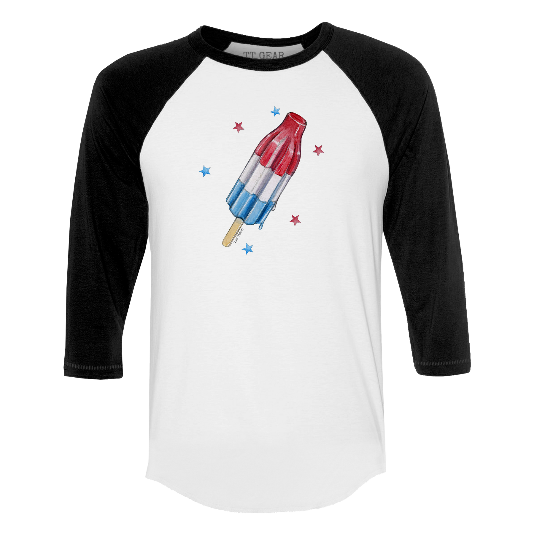 Rocket Pop 3/4 Black Sleeve Raglan