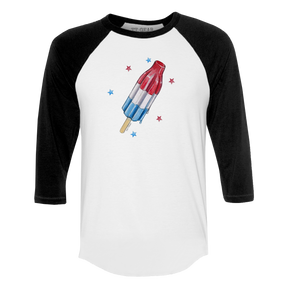 Rocket Pop 3/4 Black Sleeve Raglan