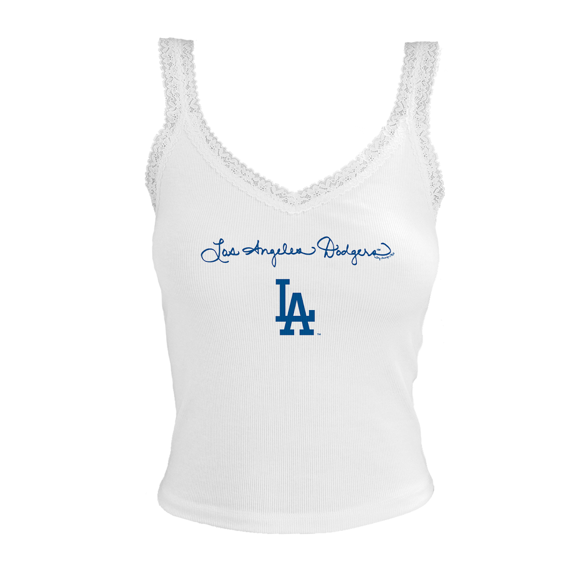 Los Angeles Dodgers Logo Script Lace Tank– Tiny Turnip