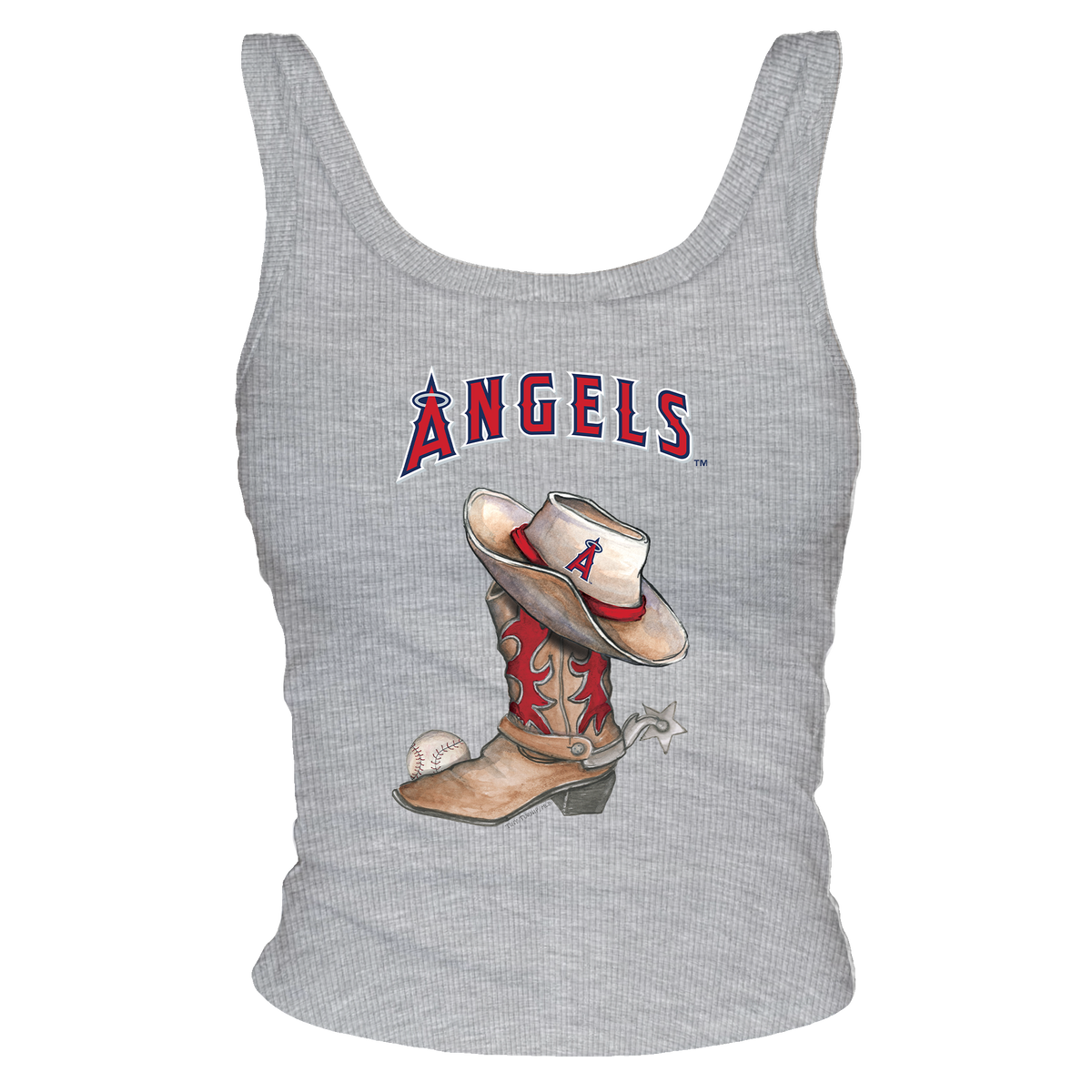Los Angeles Angels Cowboy Boot Ribbed Tank