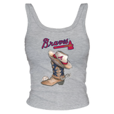 Atlanta Braves Cowboy Boot Ribbed Tank