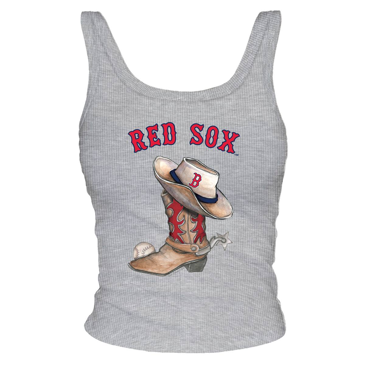 Boston Red Sox Cowboy Boot Ribbed Tank