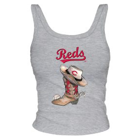 Cincinnati Reds Cowboy Boot Ribbed Tank