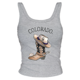 Colorado Rockies Cowboy Boot Ribbed Tank