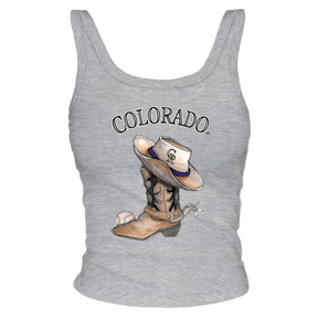 Colorado Rockies Cowboy Boot Ribbed Tank