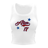 VIP Football: Sparkle w/ Name, Number - Crop Tank