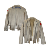 VIP Glitter Name and Number - Farrah Fringe Jacket - Tiny Turnip