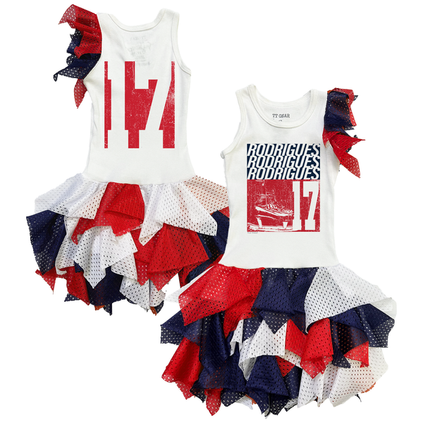 VIP NHL Faded Skate w/ Name, Number - Falling Mesh Dress - Tiny Turnip