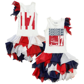 VIP NHL Faded Skate w/ Name, Number - Falling Mesh Dress - Tiny Turnip