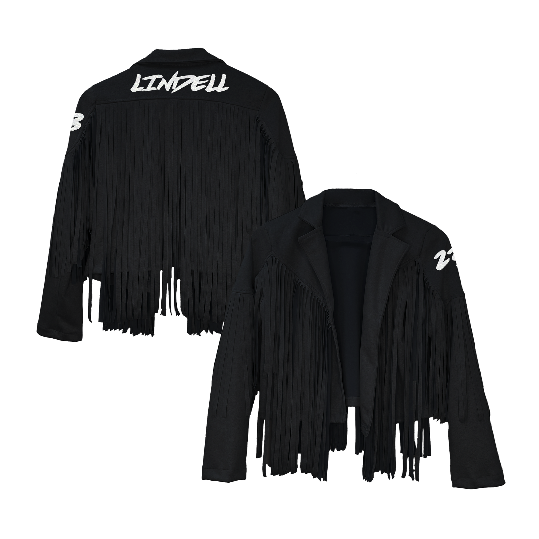 VIP Glitter Name and Number - Farrah Fringe Jacket - Tiny Turnip