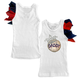 VIP Baseball Tiara w/Daddy - Falling Mesh Tank - Tiny Turnip