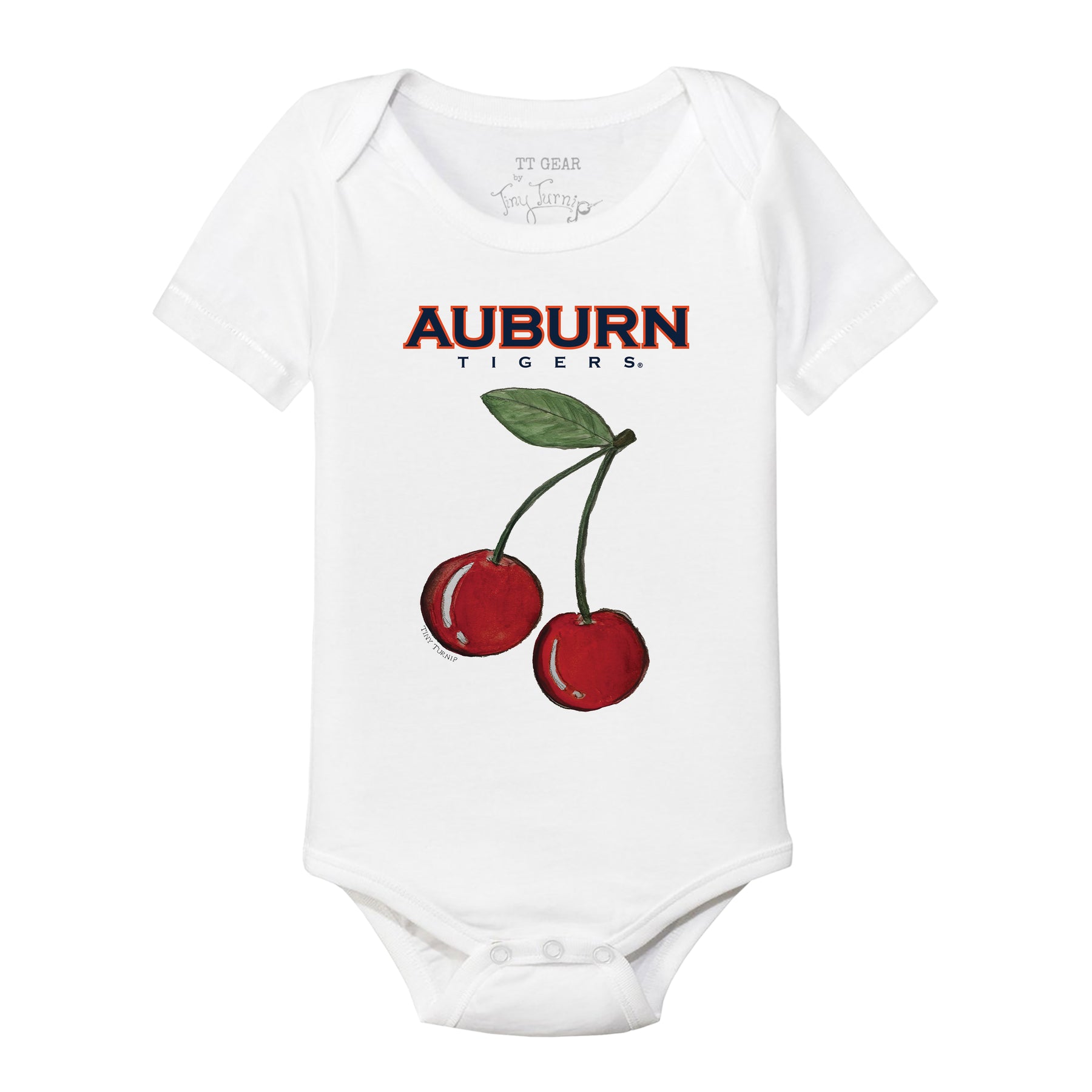 Auburn Tigers Cherries Short Sleeve Snapper