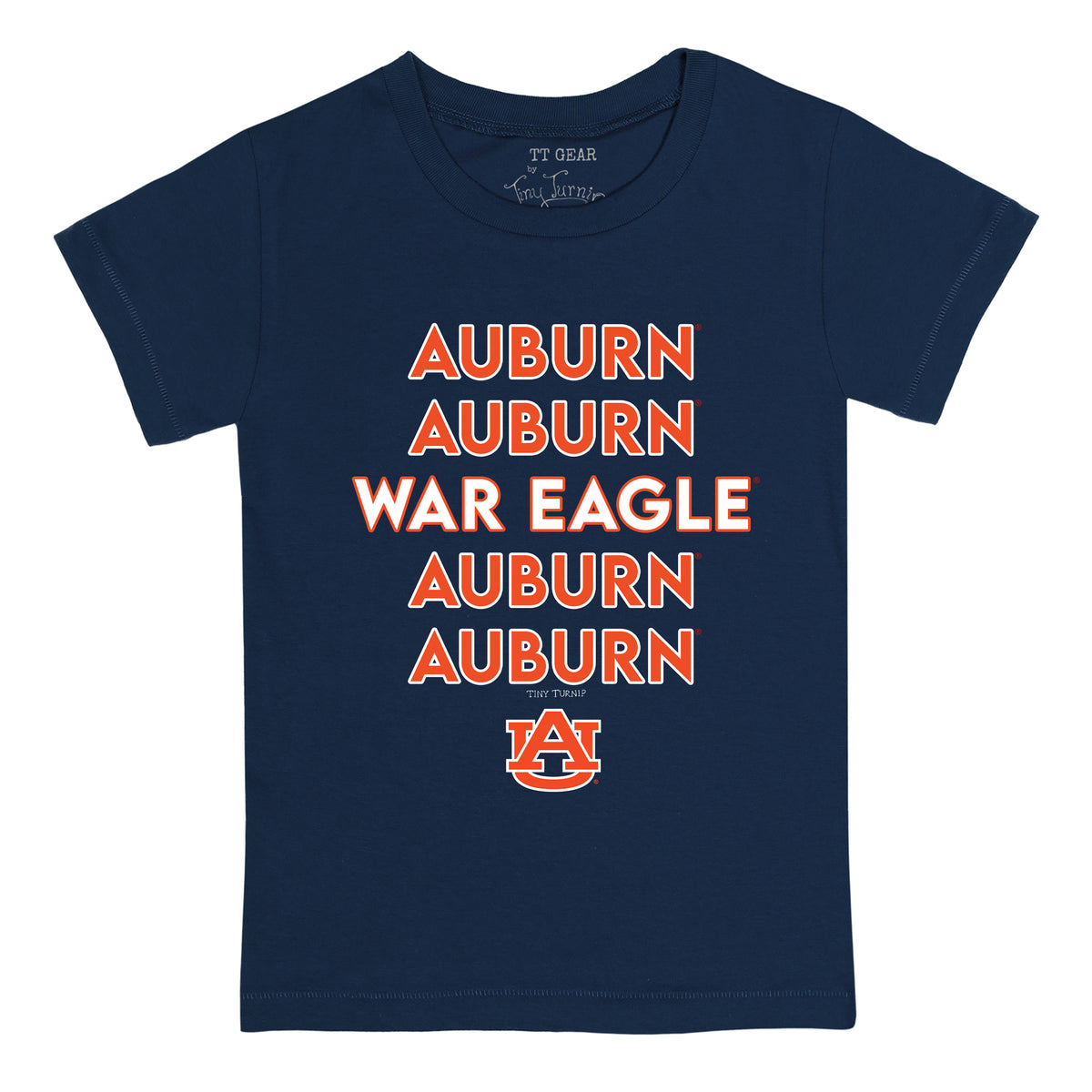 Auburn Tigers Stacked Tee Shirt