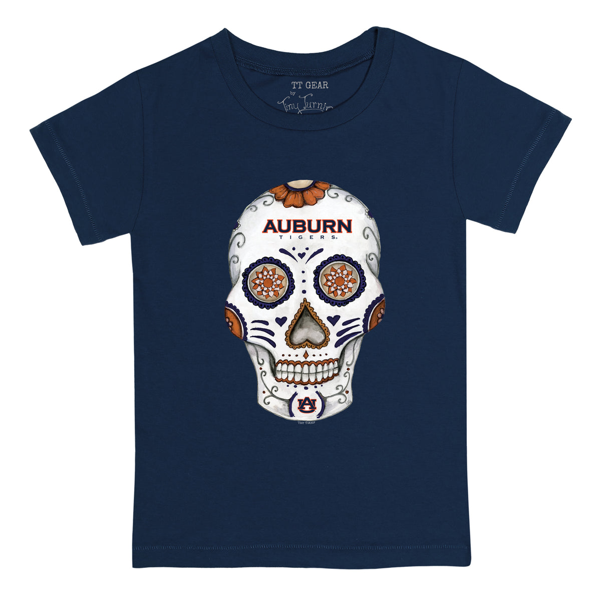 Auburn Tigers Sugar Skull Tee Shirt