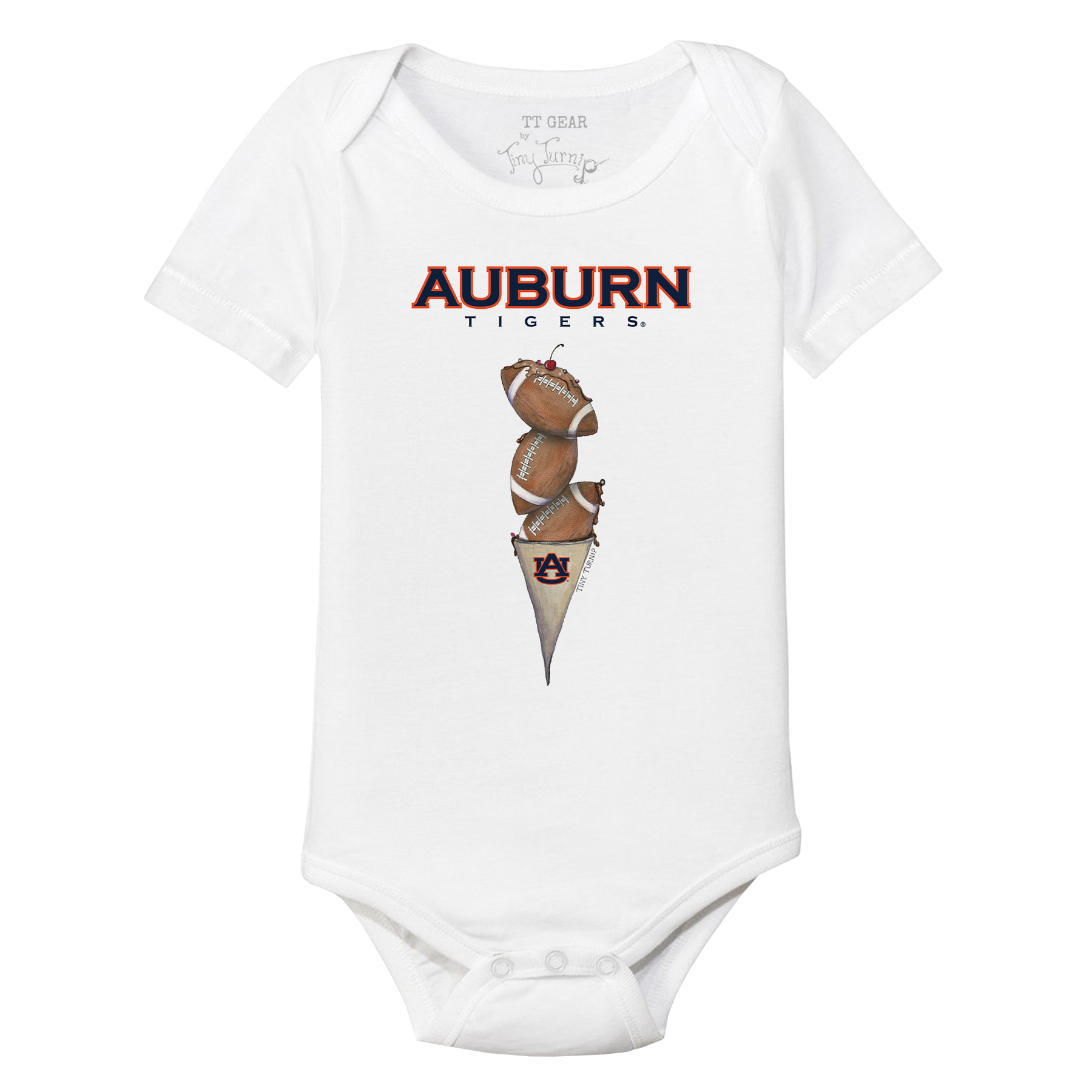 Auburn Tigers Football Triple Scoop Short Sleeve Snapper