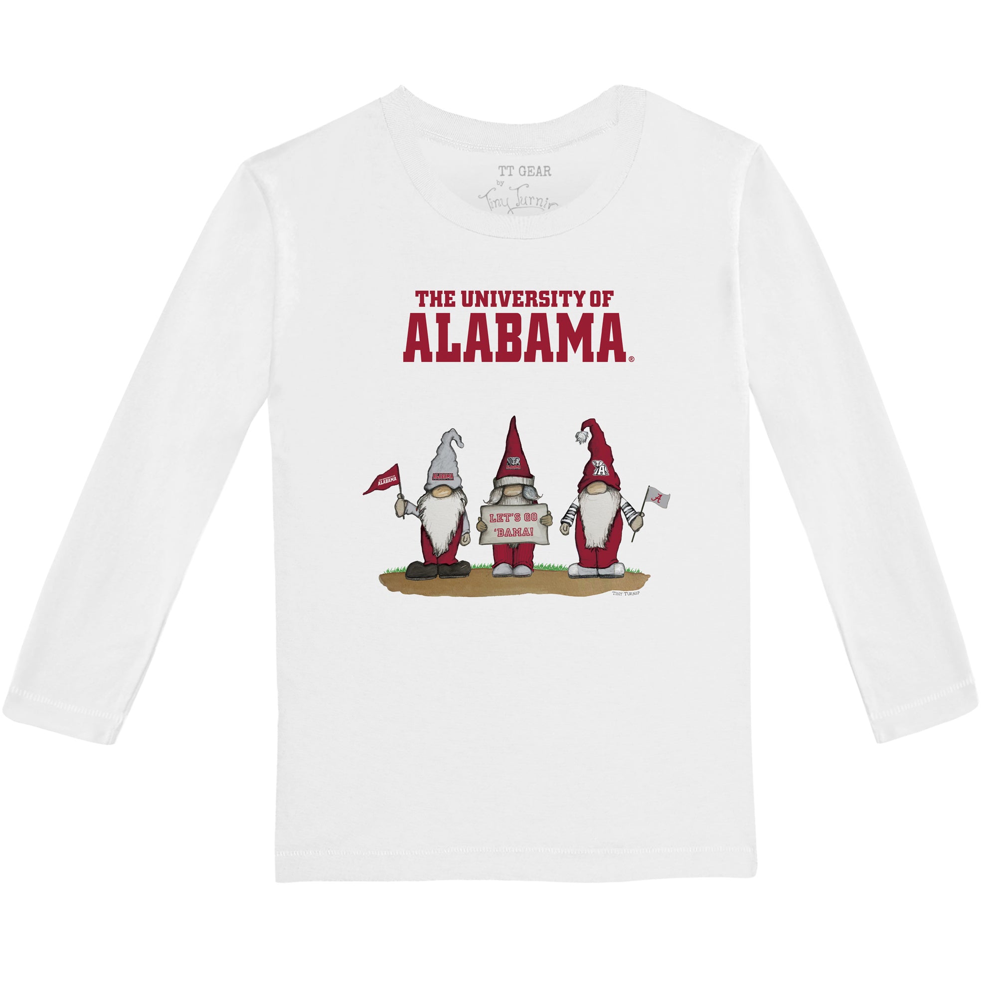 Alabama Crimson Tide Gnomes Long-Sleeve Tee Shirt | Tiny Turnip