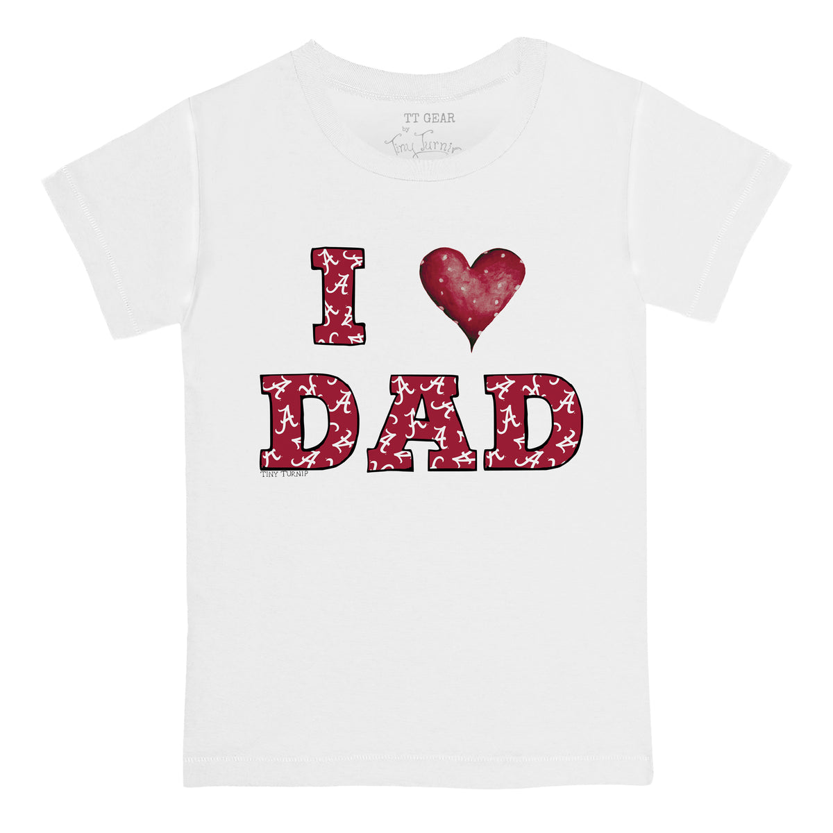 Alabama Crimson Tide I Love Dad Tee Shirt