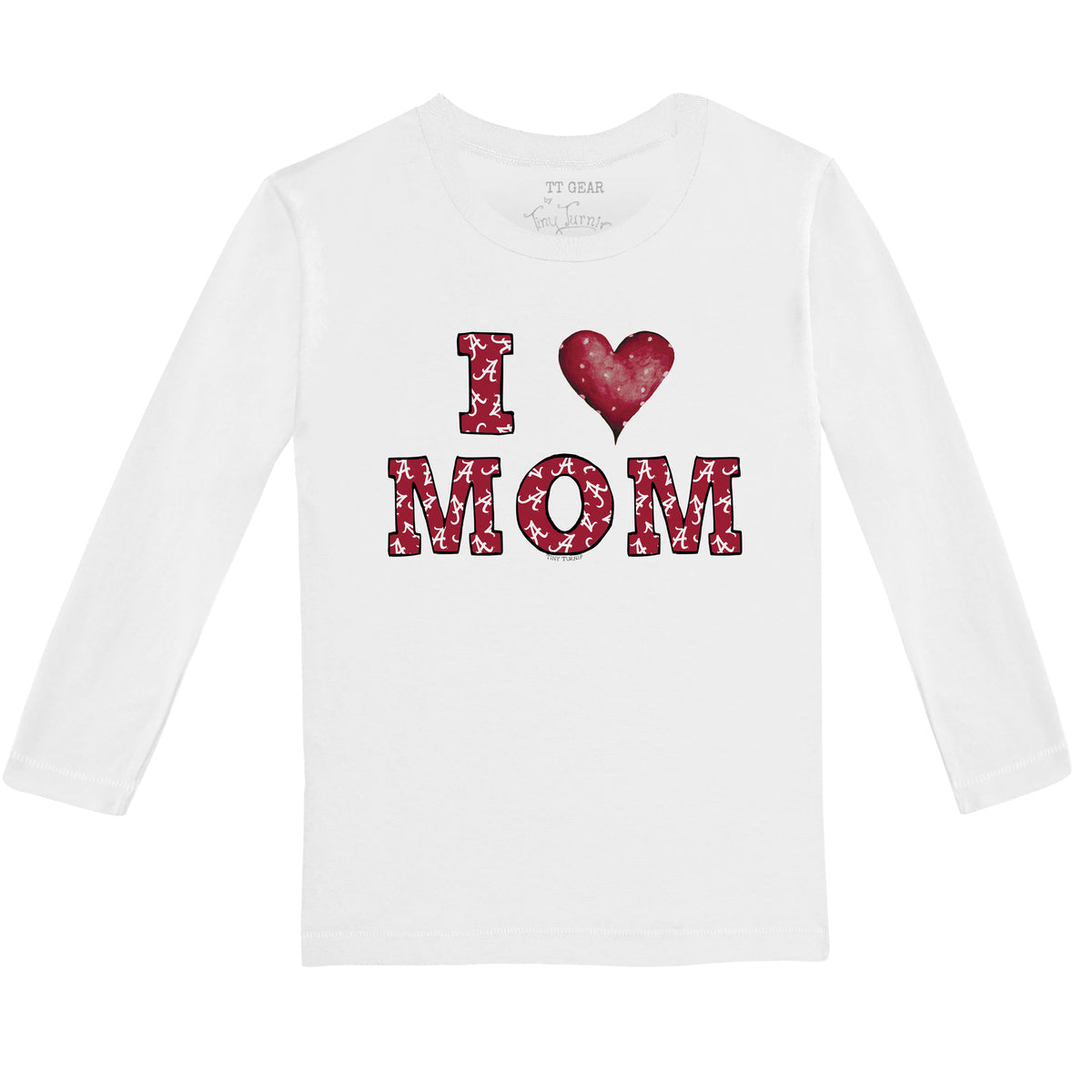 Alabama Crimson Tide I Love Mom Long-Sleeve Tee Shirt