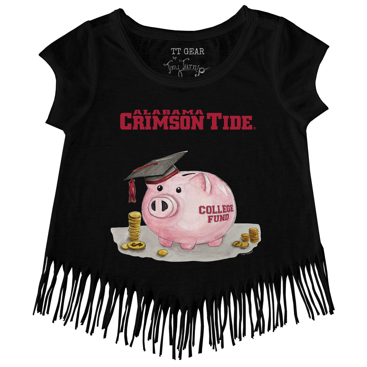 Alabama Crimson Tide Piggy Fringe Tee