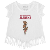 Alabama Crimson Tide Football Triple Scoop Fringe Tee