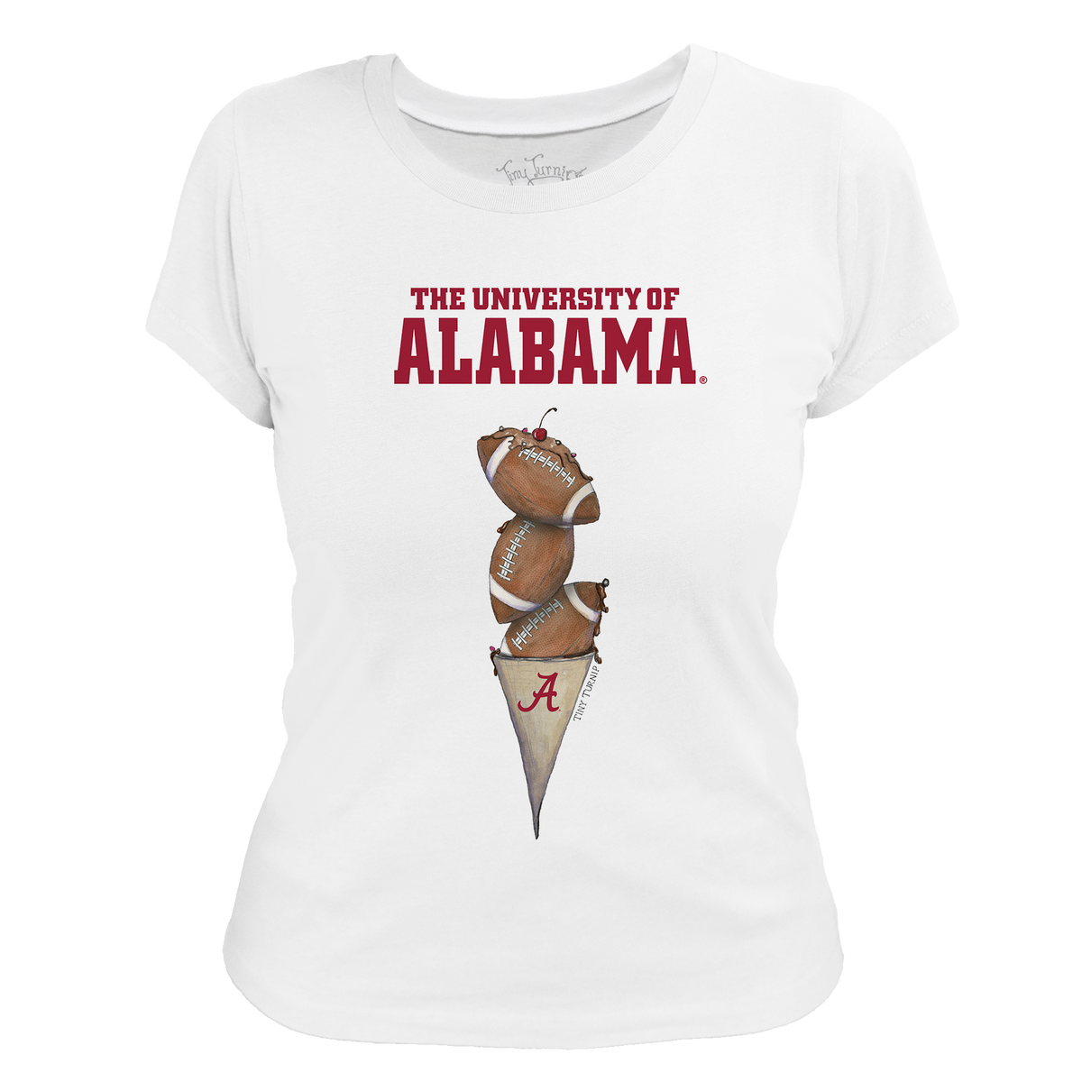 Alabama Crimson Tide Football Triple Scoop Women's Tee Shirt