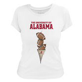 Alabama Crimson Tide Football Triple Scoop Women's Tee Shirt