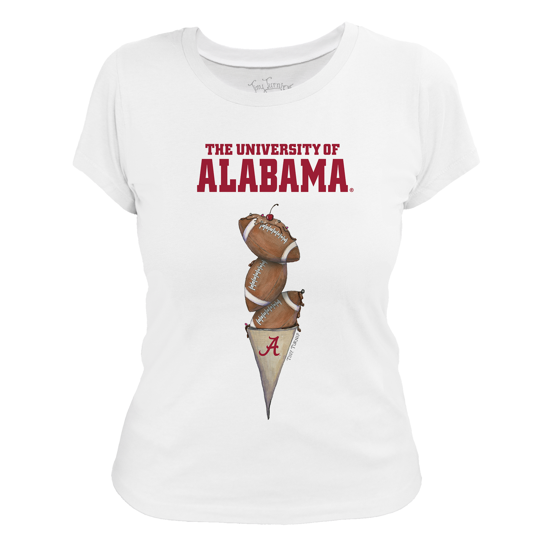 Alabama Crimson Tide Football Triple Scoop Women's Tee Shirt