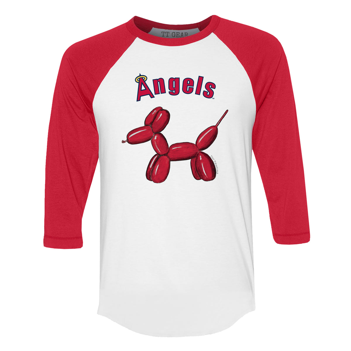 Los Angeles Angels Balloon Dog 3/4 Red Sleeve Raglan