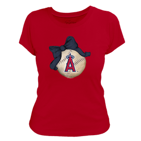 Los Angeles Angels Baseball Bow Tee Shirt