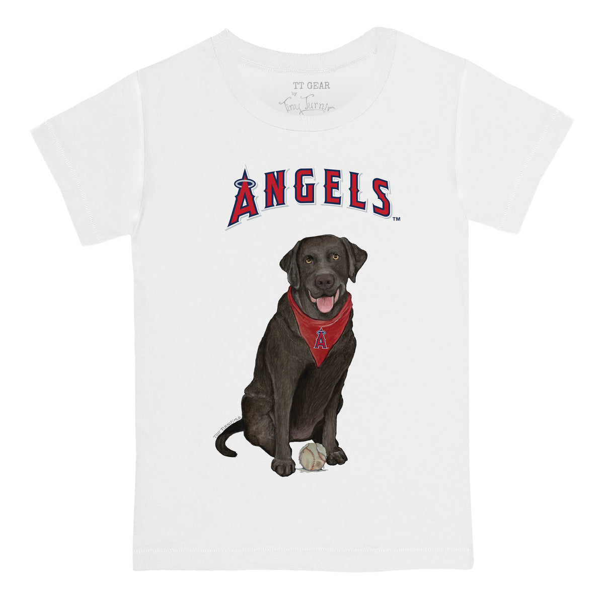 Los Angeles Angels Black Labrador Retriever Tee Shirt