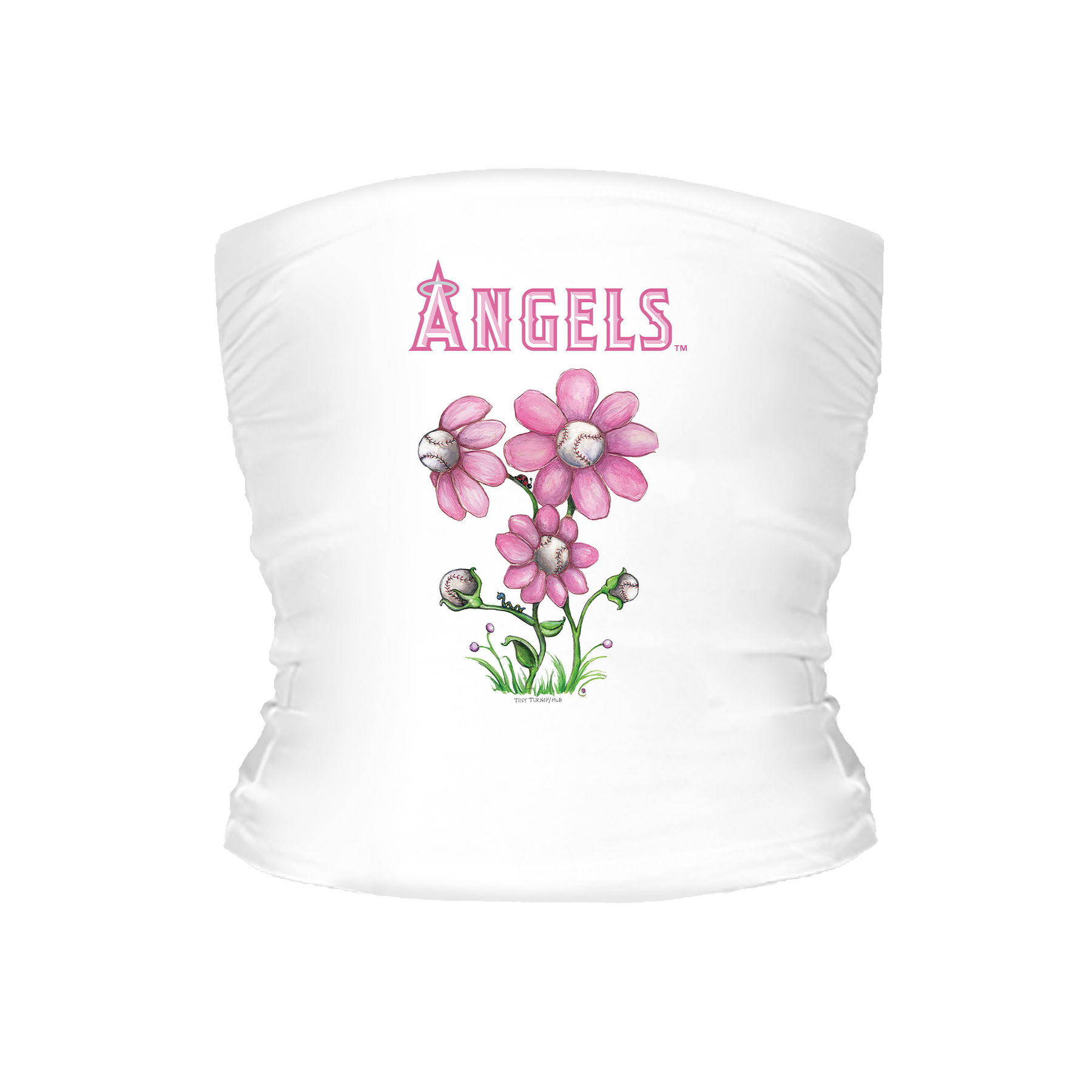 Los Angeles Angels Blooming Baseball Tube Top - Tiny Turnip