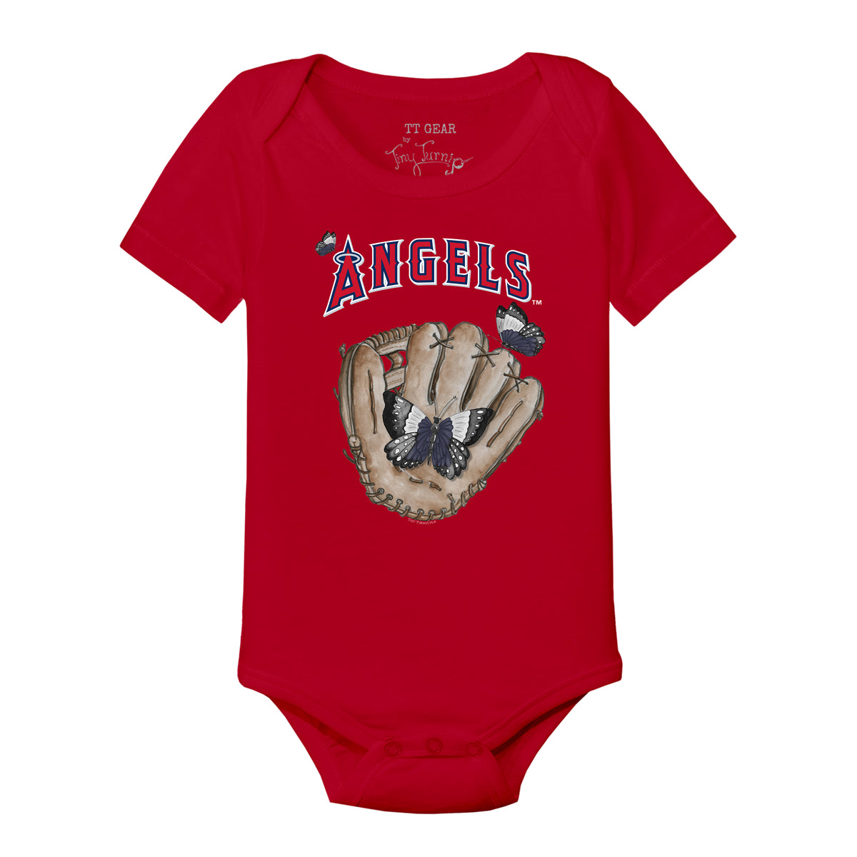 Los Angeles Angels Butterfly Glove Short Sleeve Snapper