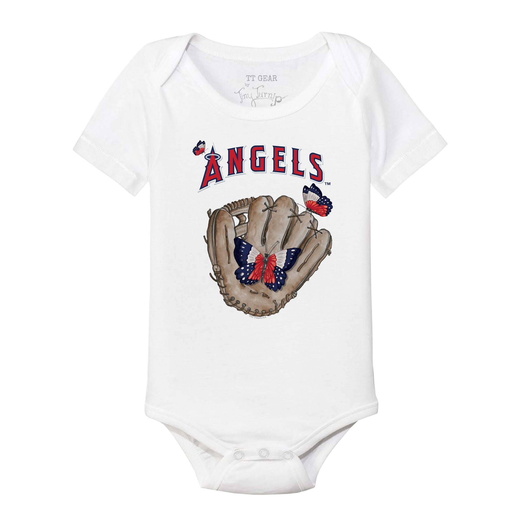 Los Angeles Angels Butterfly Glove Short Sleeve Snapper