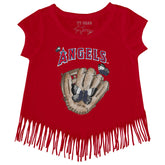 Los Angeles Angels Butterfly Glove Fringe Tee