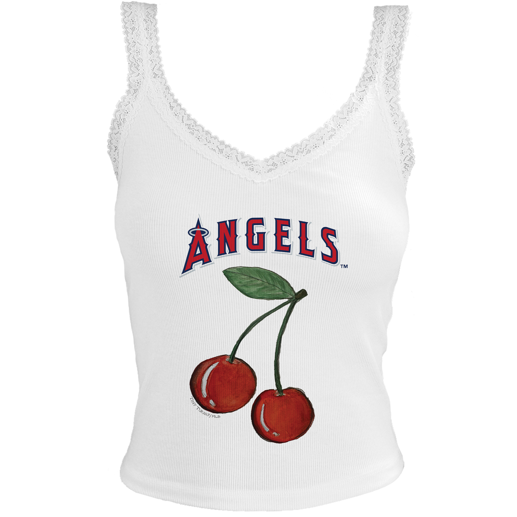 Los Angeles Angels Cherry Lace Tank