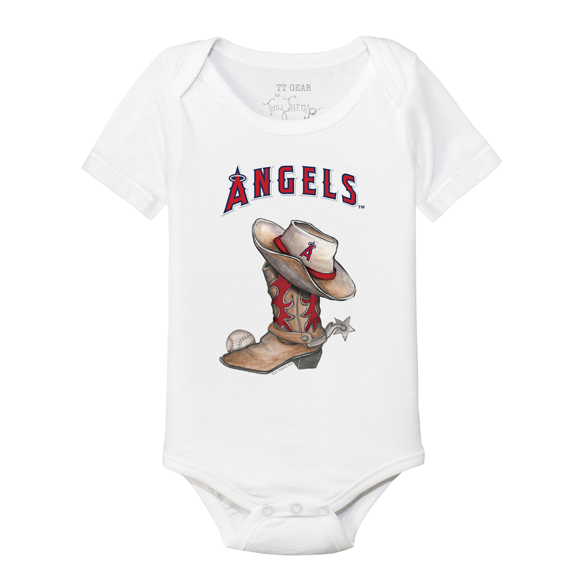 Los Angeles Angels Cowboy Boot Short Sleeve Snapper