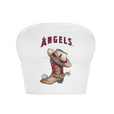 Los Angeles Angels Cowboy Boot Crop Tube Top