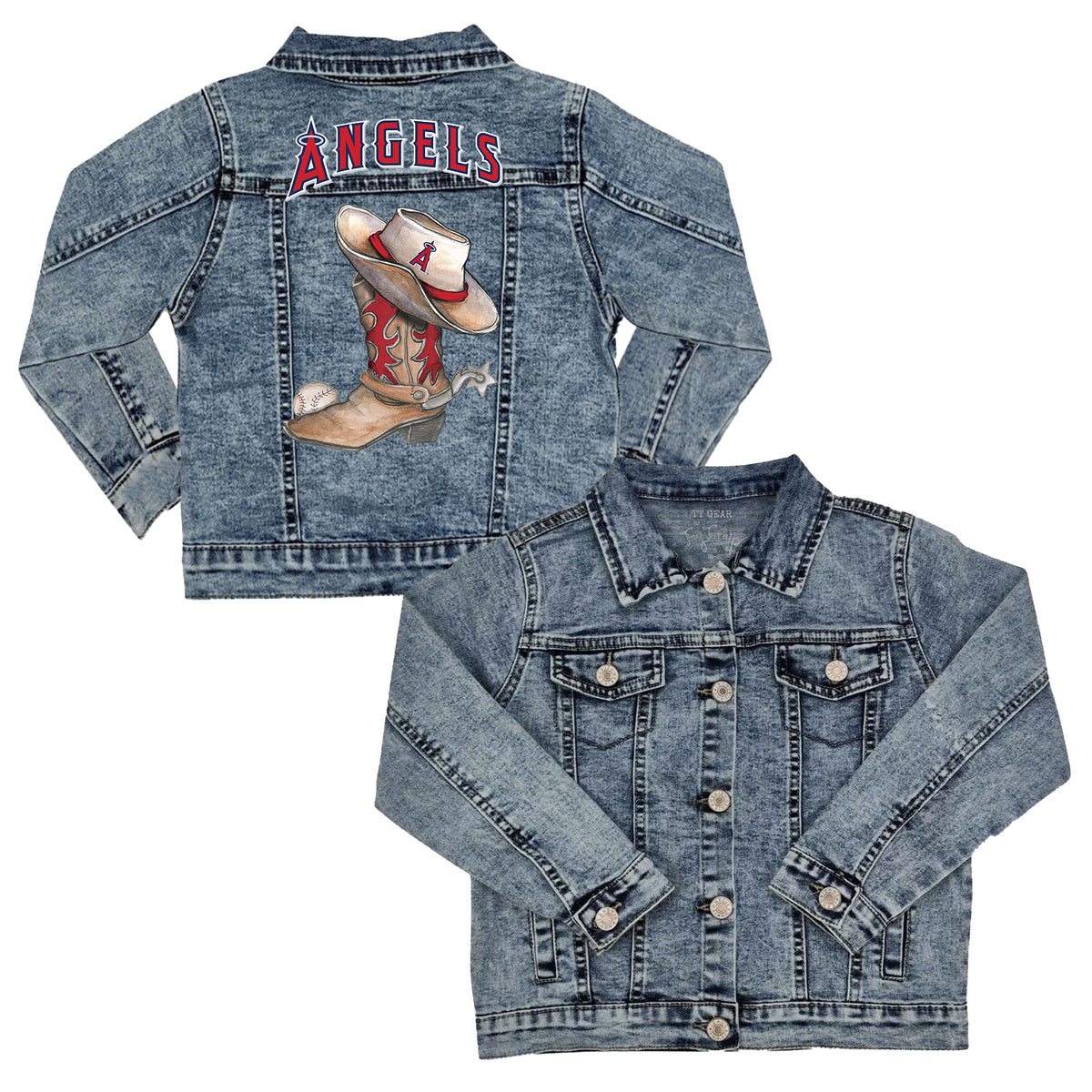 Los Angeles Angels Cowboy Boot Kid's Denim Jacket