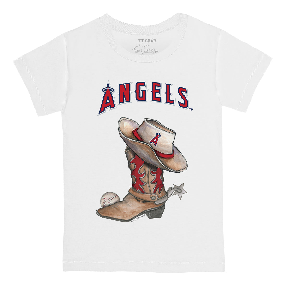 Los Angeles Angels Cowboy Boot Kid's Tee Shirt