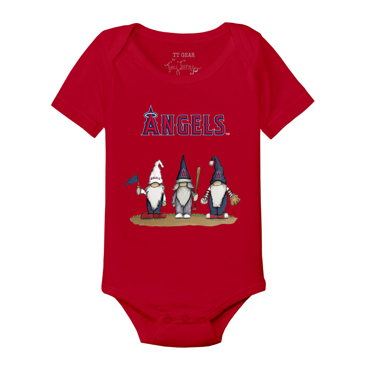 Los Angeles Angels Gnomes Short Sleeve Snapper