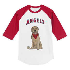 Los Angeles Angels Golden Retriever 3/4 Red Sleeve Raglan