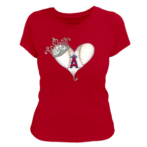 Los Angeles Angels Tiara Heart Tee Shirt