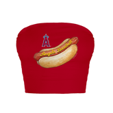 Los Angeles Angels Hot Dog Crop Tube Top