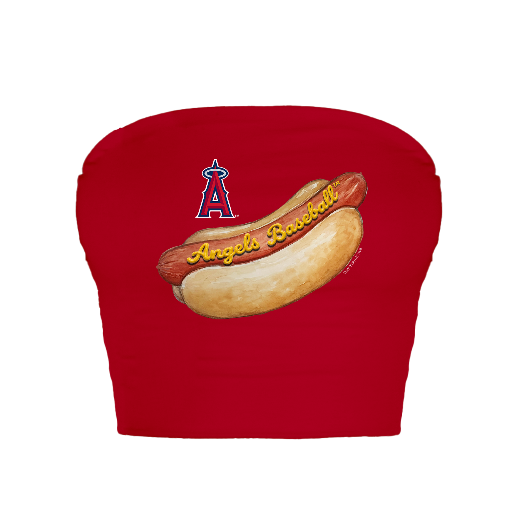 Los Angeles Angels Hot Dog Crop Tube Top