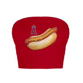 Los Angeles Angels Hot Dog Crop Tube Top