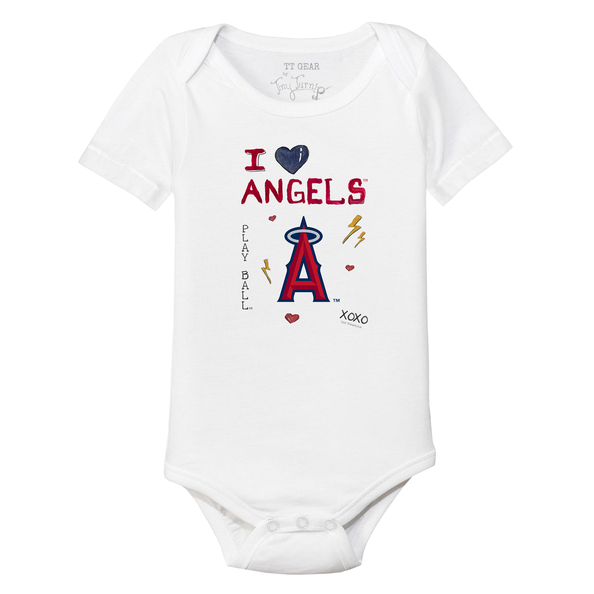 I Heart Angels Short Sleeve Snapper