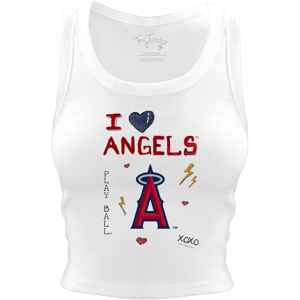 Los Angeles Angels I Heart Team Crop Tank - Tiny Turnip