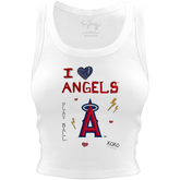 Los Angeles Angels I Heart Team Crop Tank - Tiny Turnip
