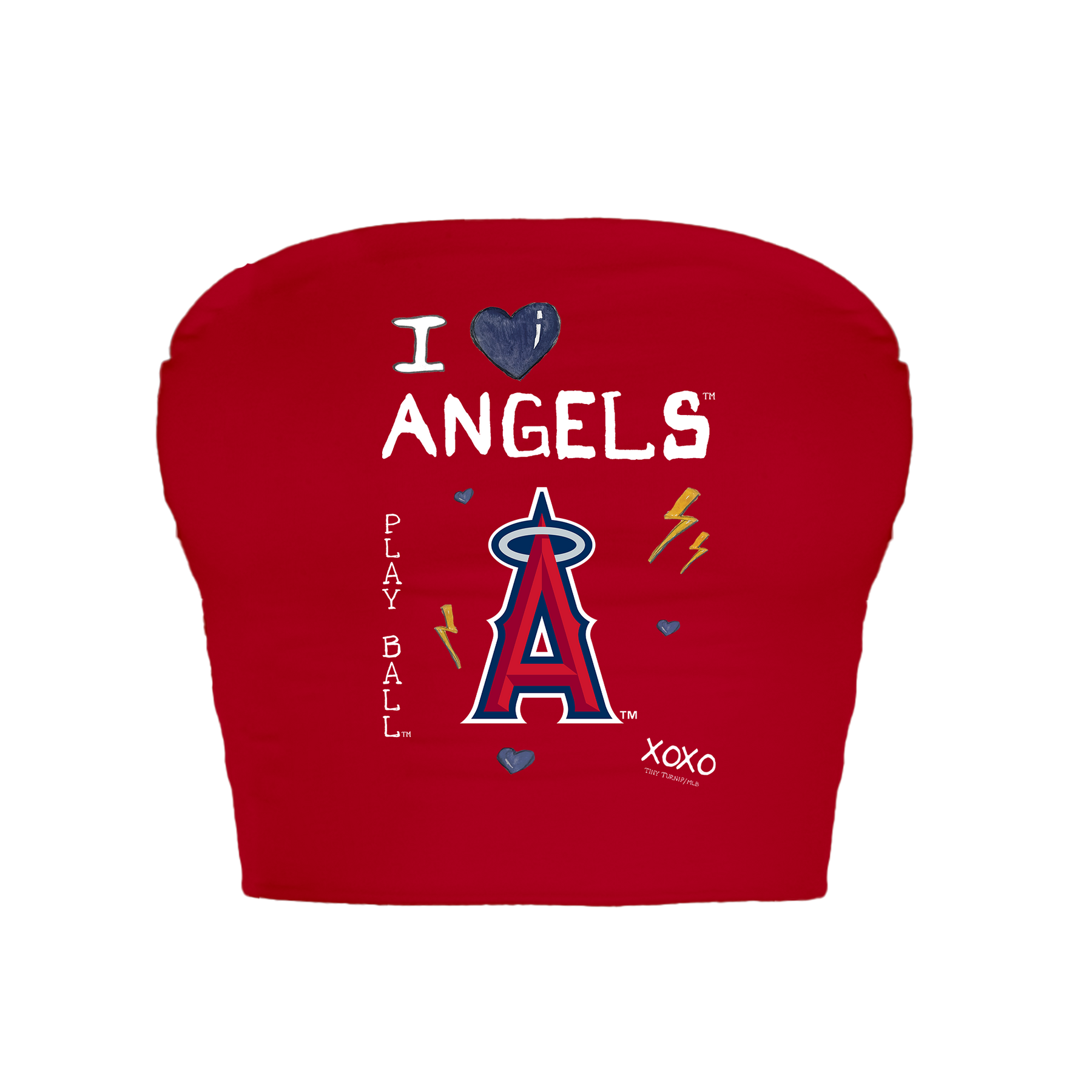 Los Angeles Angels I Heart Angels Crop Tube Top