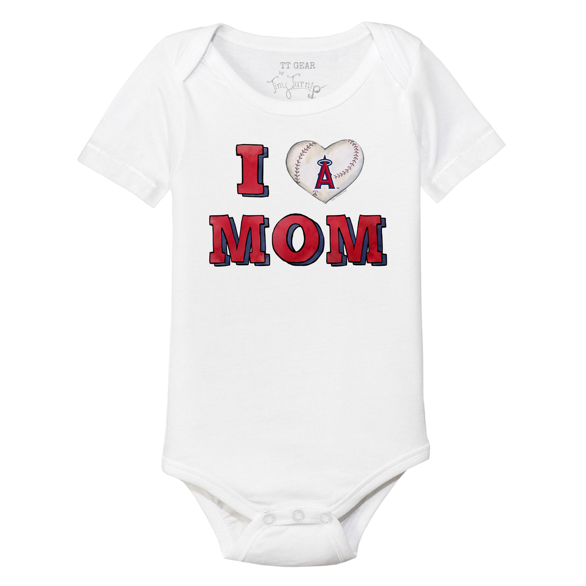 Los Angeles Angels I Love Mom Short Sleeve Snapper